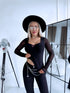 "HOT CHERRIES” HS9907" mesh top - BLACK
